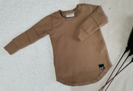 Camel mouw stuk long sweater