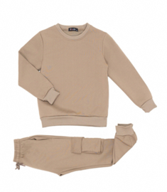 Cargo joggingpak beige