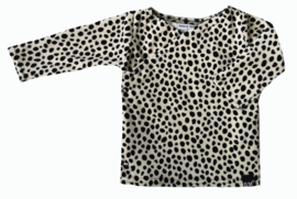 Dot sand velours overslag shirt