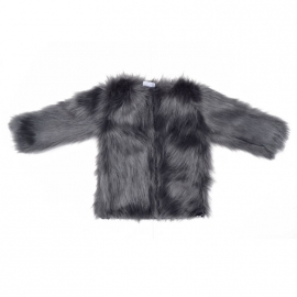 Grey im. fur coat