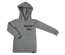Grijze long hoodie mama's boy