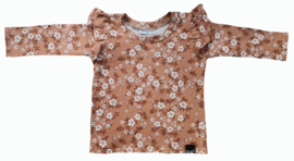 Camel bloem vleugel shirt