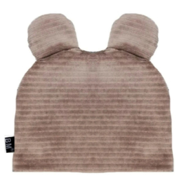 Rib taupe beren muts