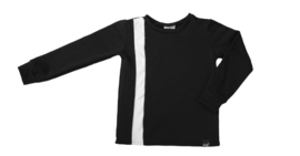 Zwart met wit streep verticaal sweater