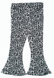 Flared broek panter grijs