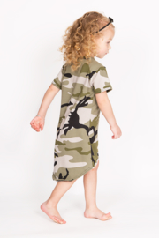 Camo green mini maxi dress