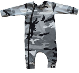 Camo grey onesie