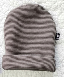 Rib dusty brown beanie