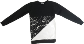 Marble/zwart/wit sweatshirt
