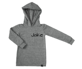 Grijze long hoodie naam