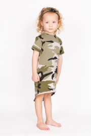 Camo green mini maxi dress