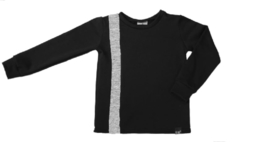 Zwart met grijs verticaal streep sweater