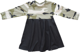 Camo green circle dress