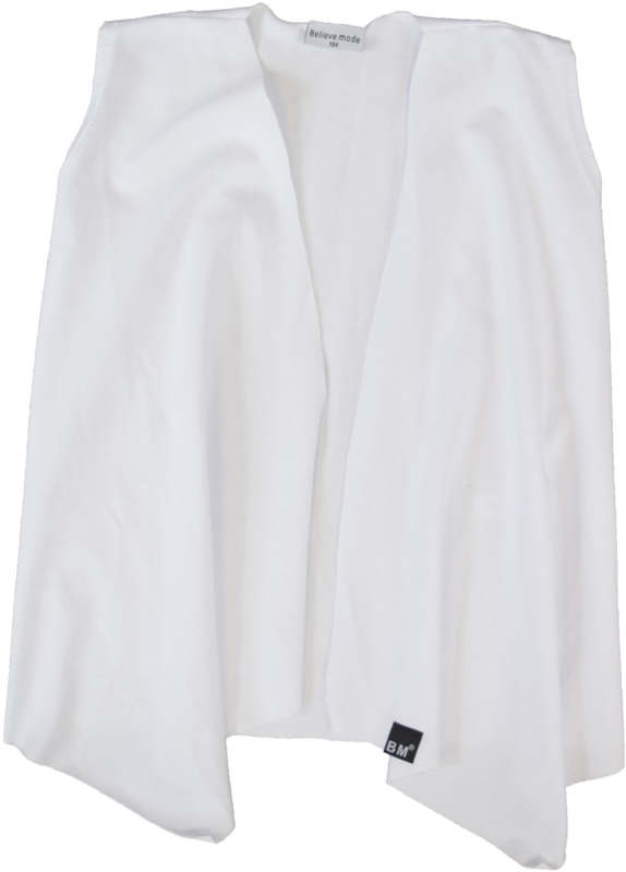 White sleeveless cardigan