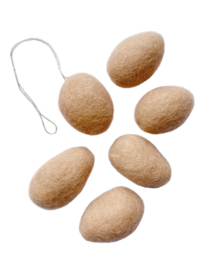 Eieren | Vilt | Nude | 4 cm | 10 st.