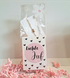 Liefste Juf |Zakje zaad| Armbandje