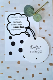 Mini cirkel | Liefste Collega | Kaart | Papier