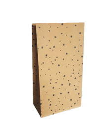 Paperbag | Cadeau | Zak | Papier | Kraft Dots | 14x8x26cm