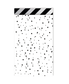 Cadeauzakjes | Papier | Confetti | Black | 12x19 cm | 5 st.