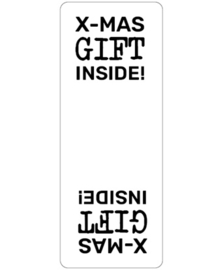 Verzend | Sticker | X-Mas gift inside! | 5 st