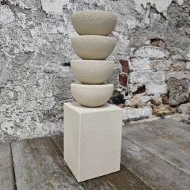 Kandelaar Creme 9x28cm
