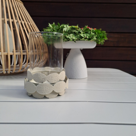 Kandelaar Hurrican  Creme 14x19cm