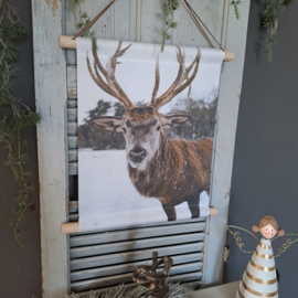 Textiel | Poster | Rendier | 40 x 30 cm
