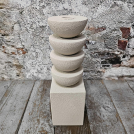 Kandelaar Creme 9x28cm