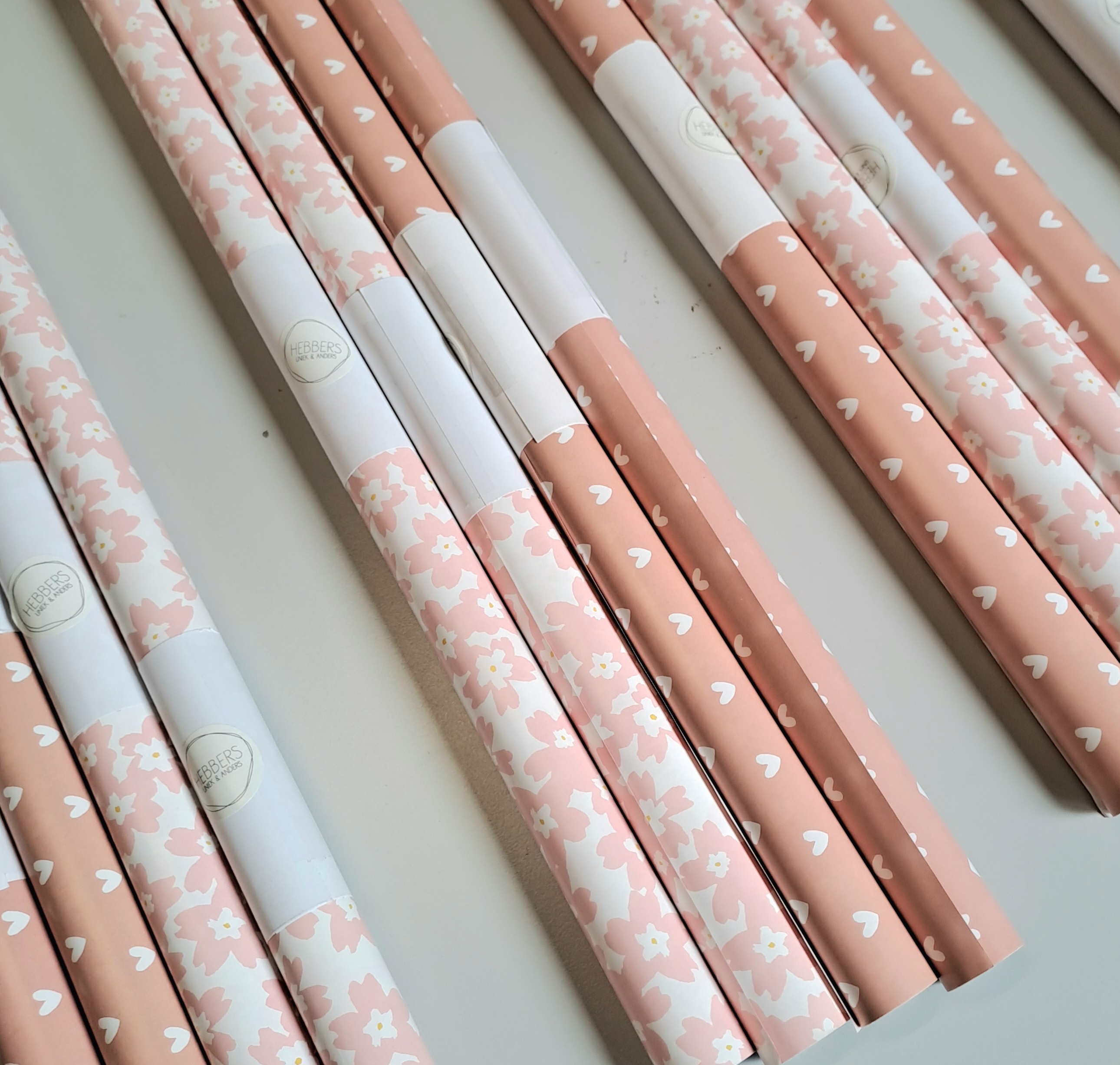 Cadeaupapier | Vellen | Roze| Set (4)| 50x70 cm