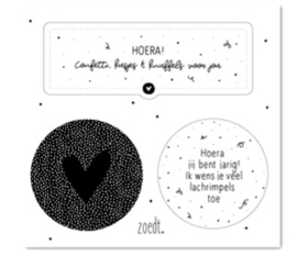 Sticker | Vel | Hoera | Set van 3