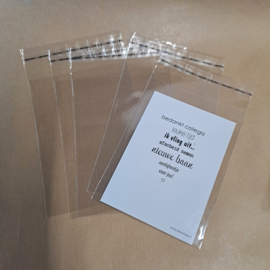 Cellofaan zakjes | Plastic |Postkaart|  50 stuks