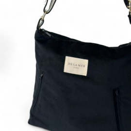 Schoudertas|  Velvet | Zwart | AZA