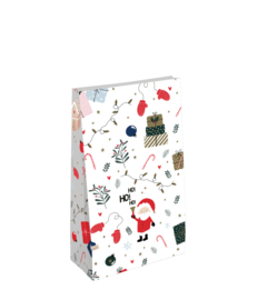 Paperbag | Cadeau | Zak | Papier | HO HO Kerst | 14x8x26cm