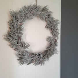 Krans | Winter | Dennen | Kunststof | 50 CM
