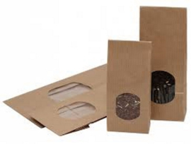 Paperbag | Venster| Zak | Papier | Kraft | 7x4x20.5x4