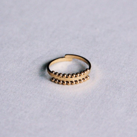 Ring | Verstelbaar| Stippelrand