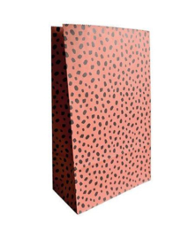 Paperbag | Cadeau | Zak | Papier | Dots | Terracotta | 18x8x30cm
