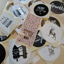 KERST| Sticker | Assortiment | 15 st