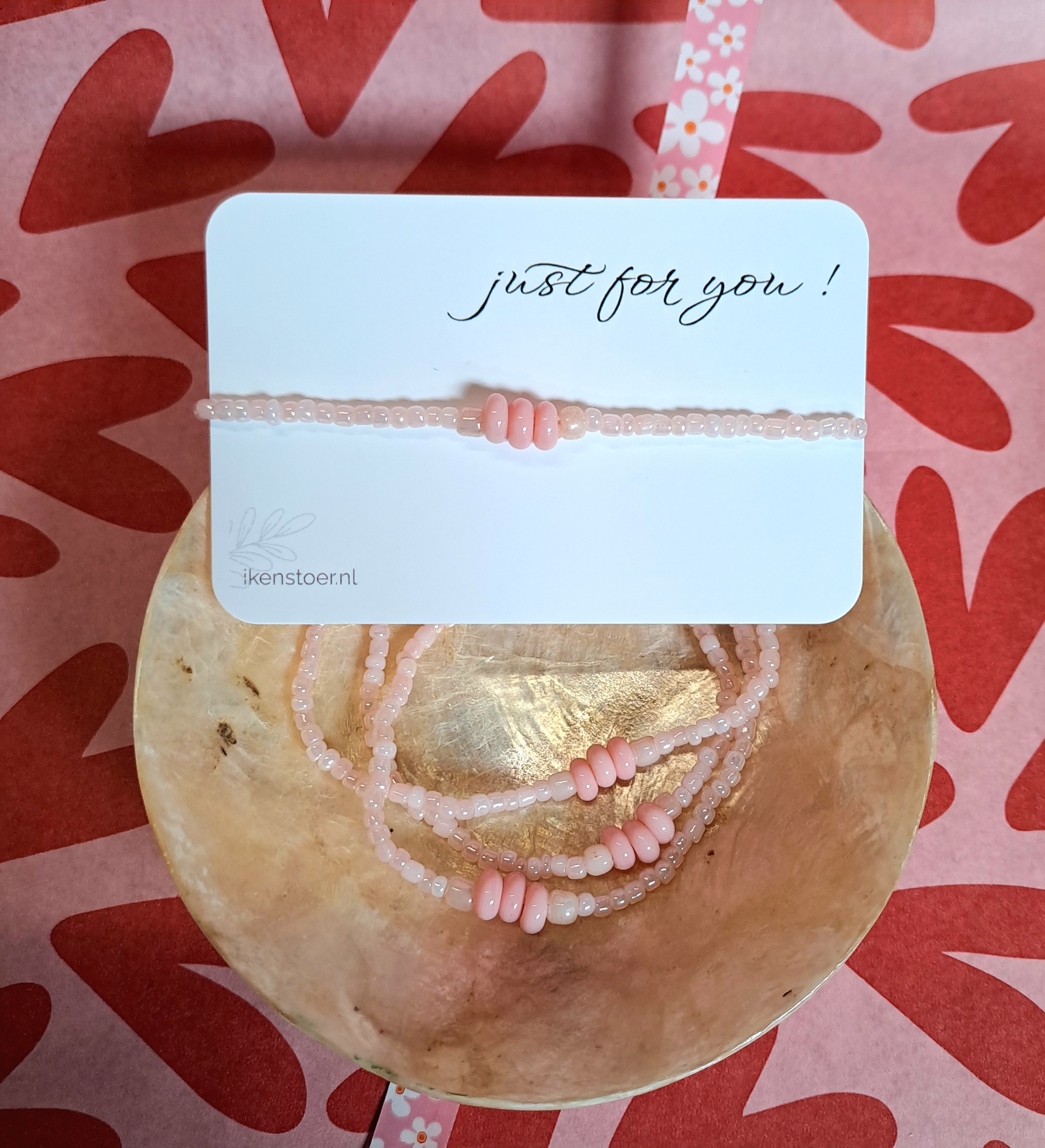 Armband | Roze | Bedankt leuke collega !