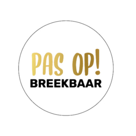 Sticker | Pas op! Breekbaar | 10st