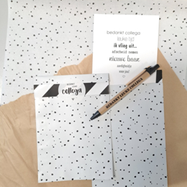 Kaart | Pen | Bedankt leuke collega !