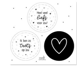 Sticker |  Vel |  Trots op jou | Set van 3