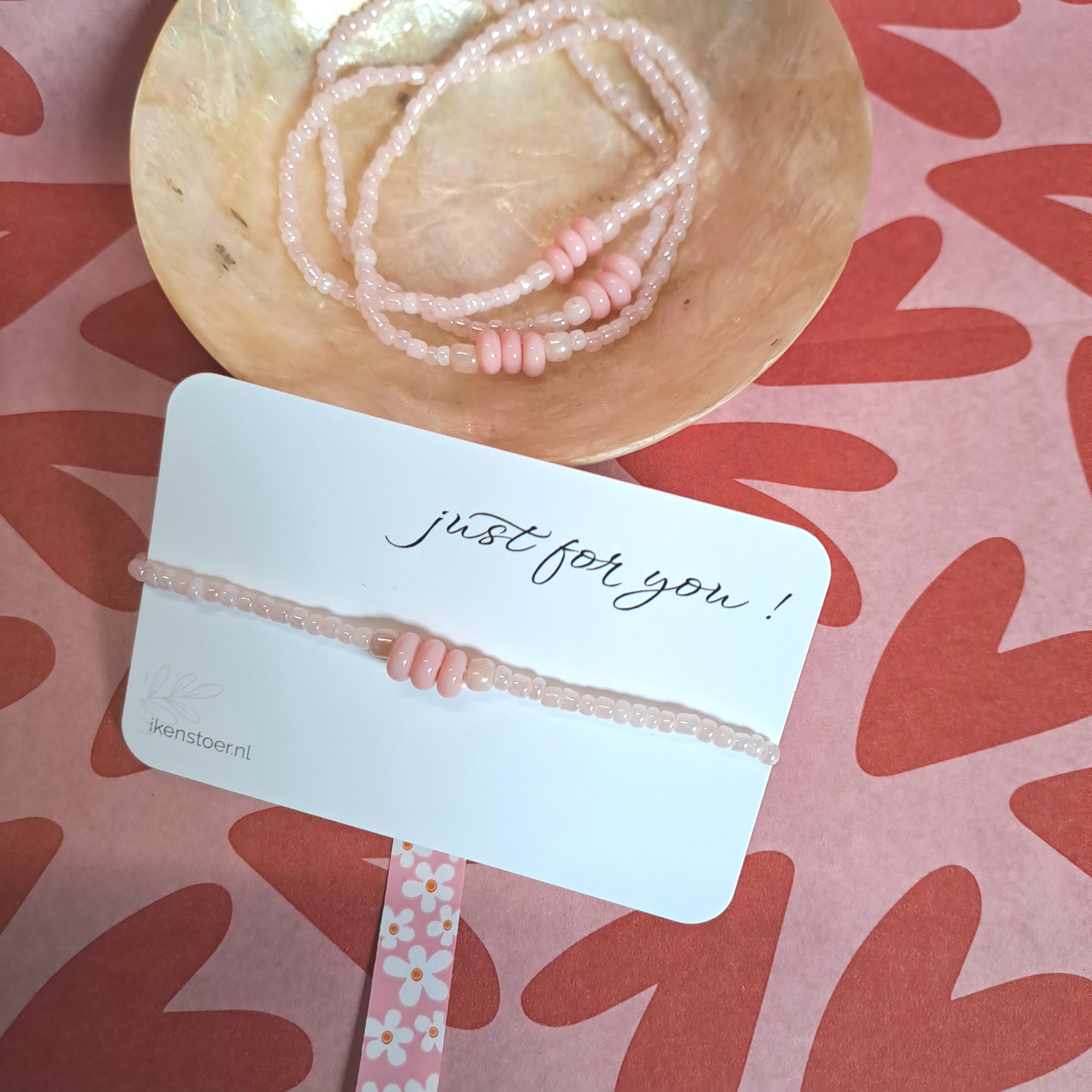 Armband | Roze | Bedankt leuke collega !