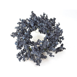 Blauwe Bessen | Kunstbloemen Krans| 37 cm