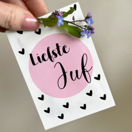Zakje zaad | vergeetmenietjes | Liefste Juf