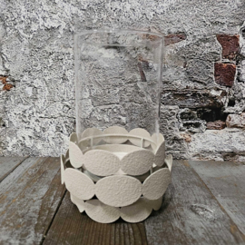 Kandelaar Hurrican  Creme 14x19cm
