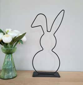 Konijn | Metaal | Zwart | Pasen | L 40 cm