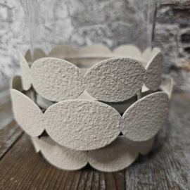 Kandelaar Hurrican  Creme 14x19cm