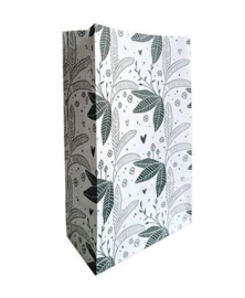 Paperbag | Cadeau | Zak | Papier | Bladeren | 18x8x30cm