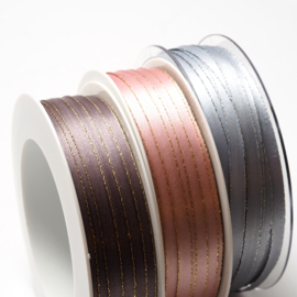 Lint| Satijn |Taupe| 6 mm| 5 meter